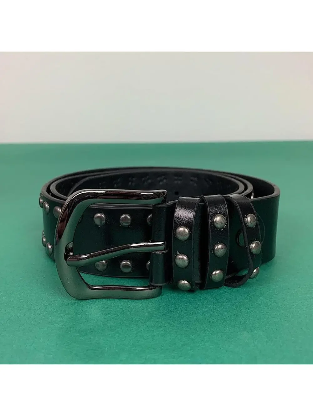 Western studded black belt. 41 inches length. Fits a 32-38 inch waist